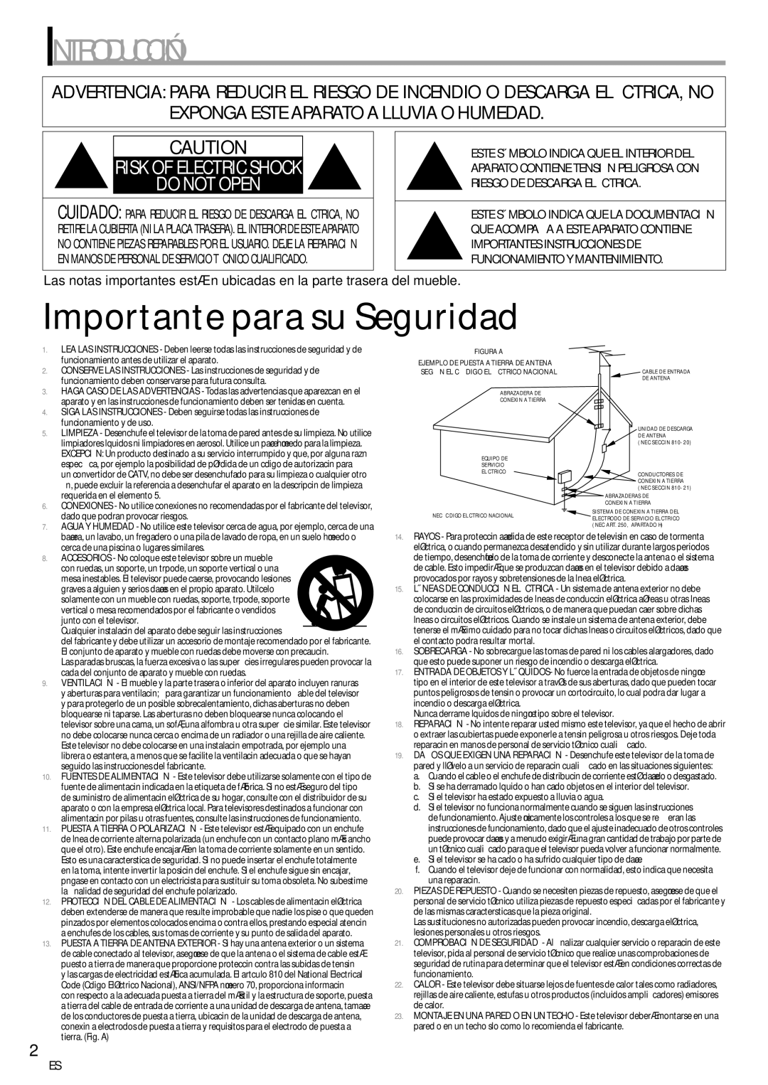 Sylvania ld155sl8 owner manual Importante para su Seguridad, Introducción 