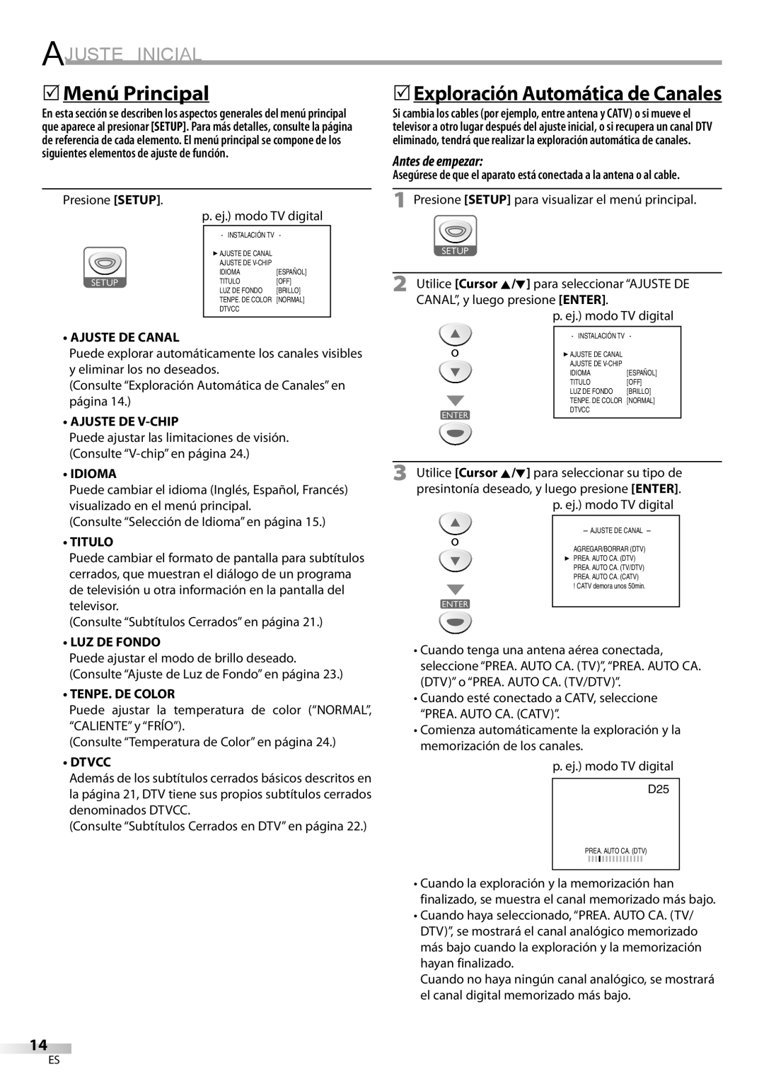 Sylvania ld155sl8 owner manual 5Menú Principal 