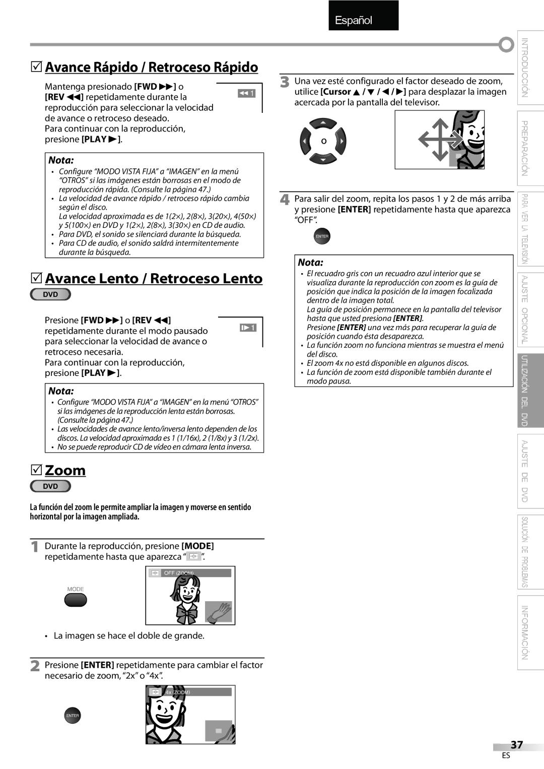 Sylvania LD195SSX owner manual Acercada por la pantalla del televisor, Off 