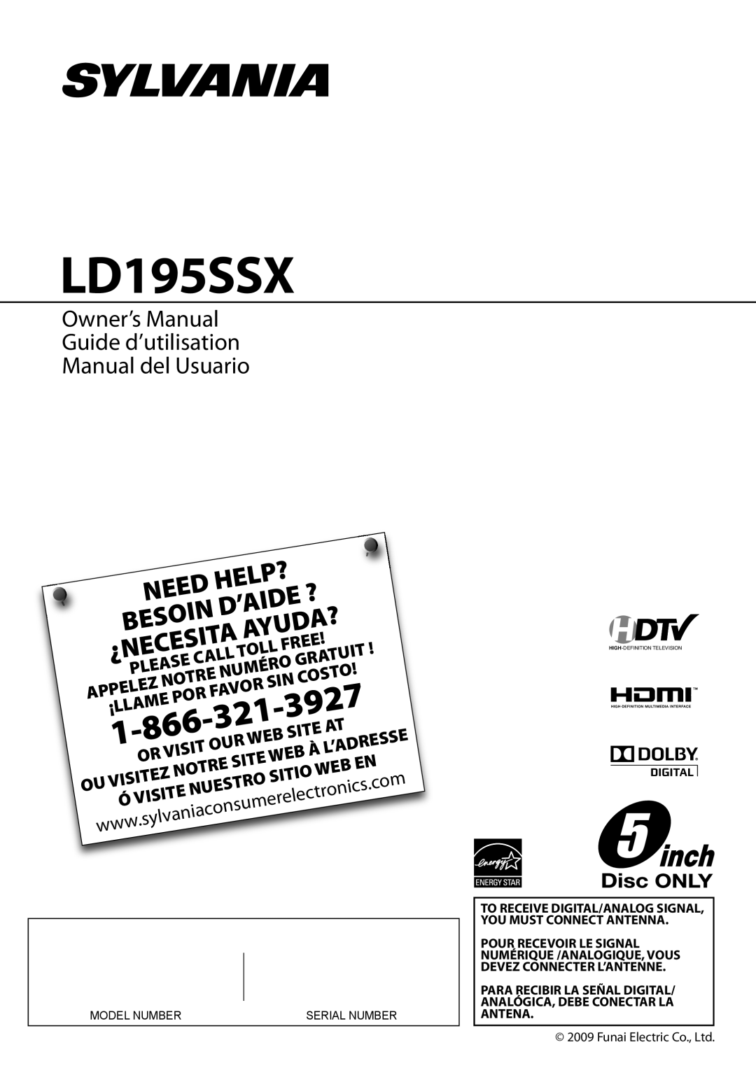 Sylvania LD195SSX owner manual 