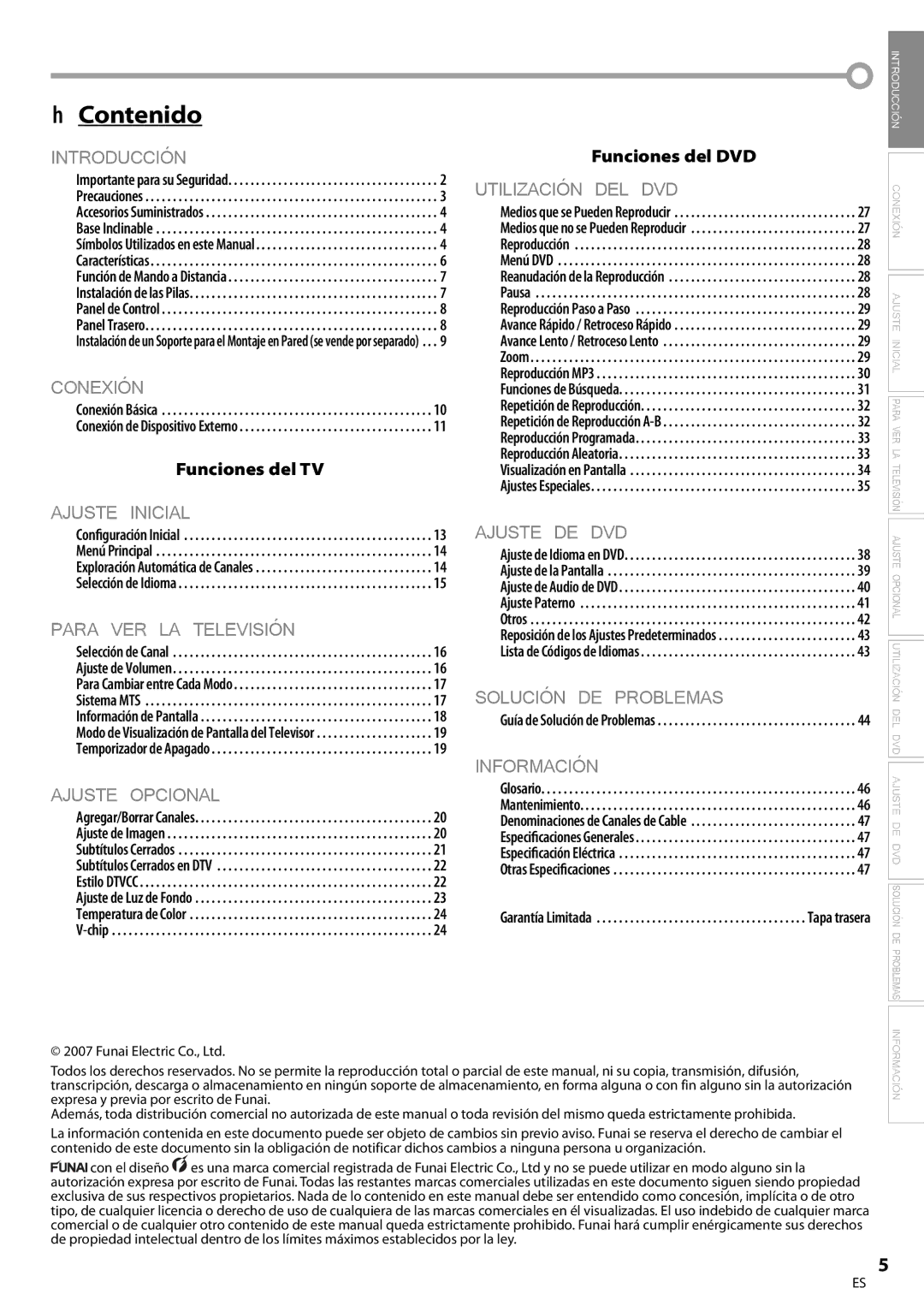 Sylvania LD200SL8 owner manual Introducción, Contenido 