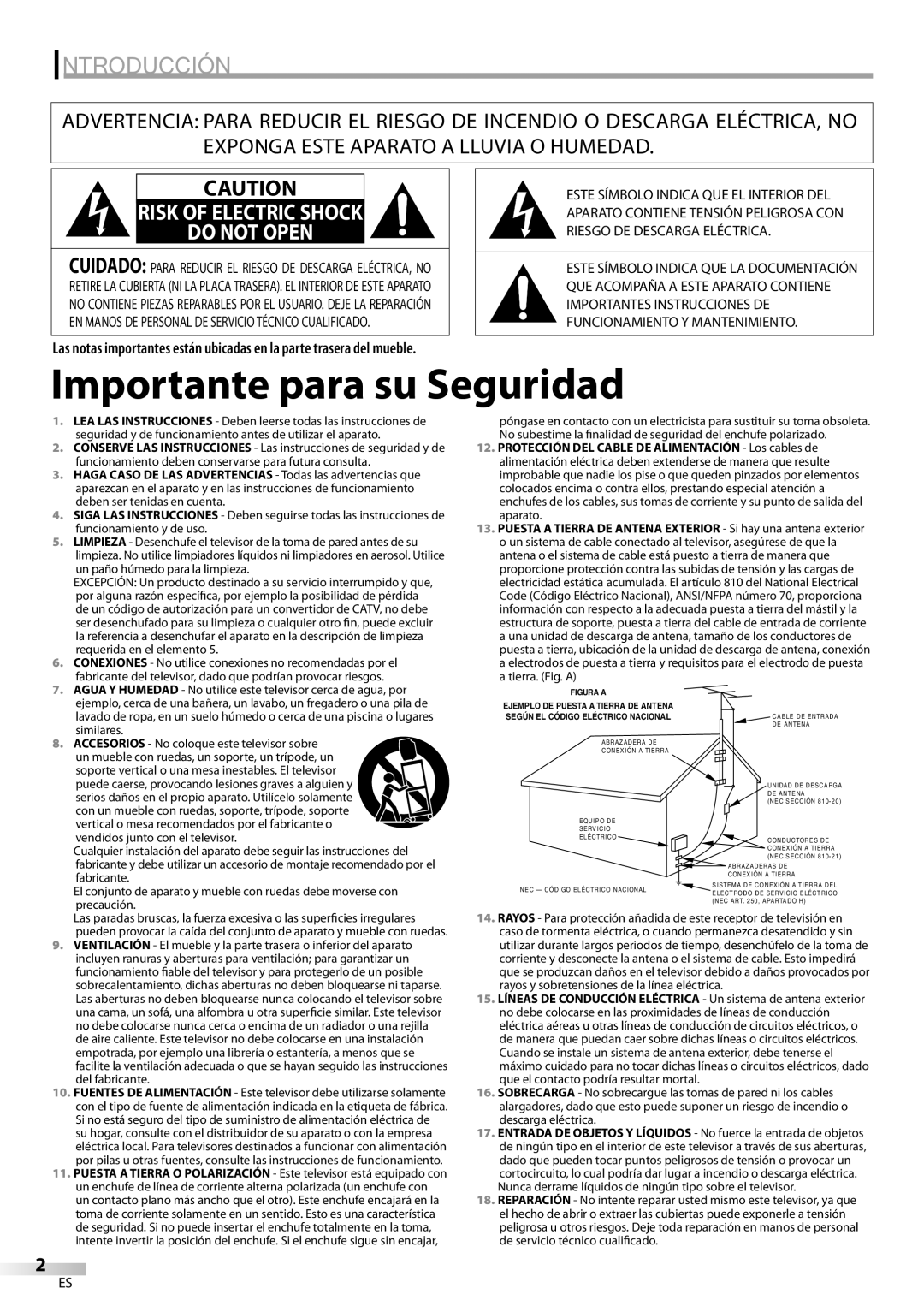 Sylvania LD200SL9 owner manual Importante para su Seguridad, Introducción 