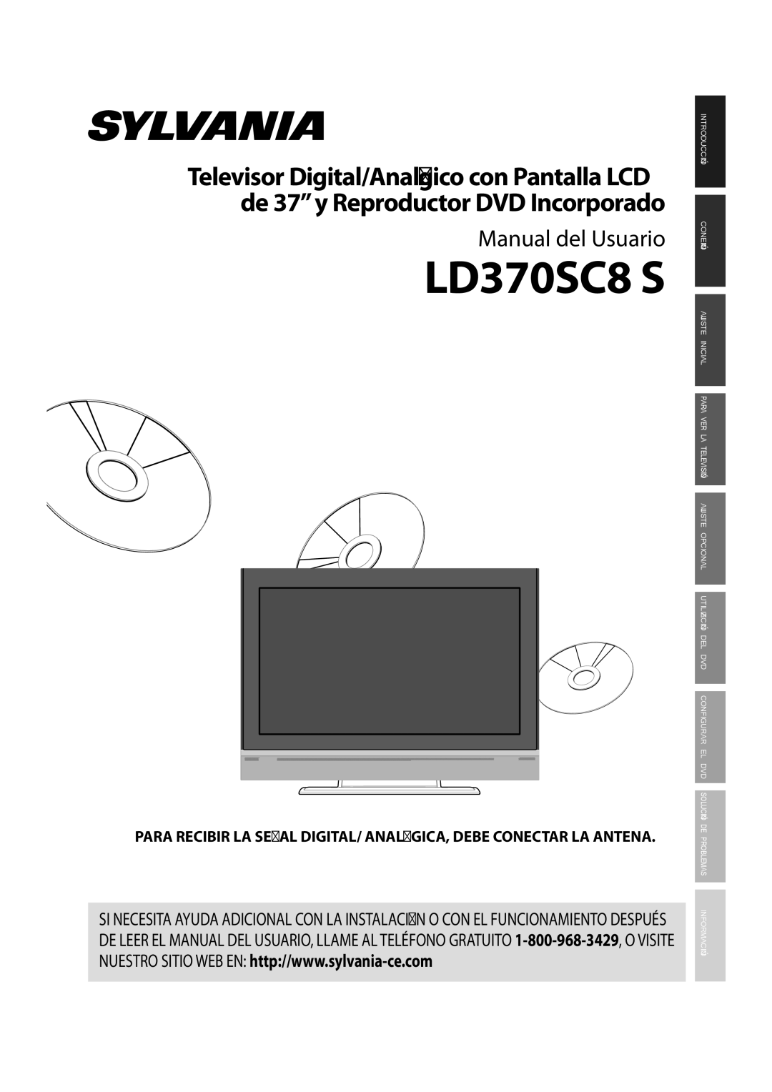 Sylvania LD370SC8 S owner manual Discos de 5 pulgadas solamente 