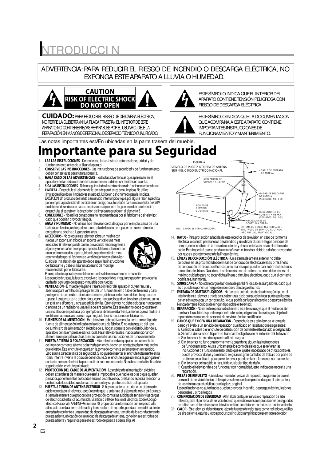 Sylvania LD370SS8 owner manual Importante para su Seguridad, Introducción 