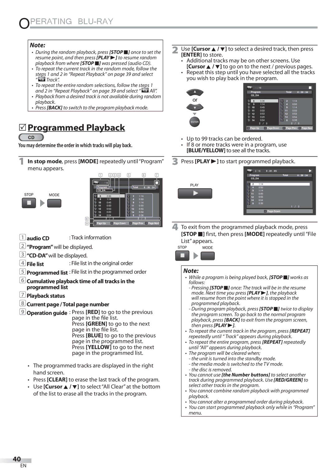 Sylvania LD427SSX owner manual  Programmed Playback 