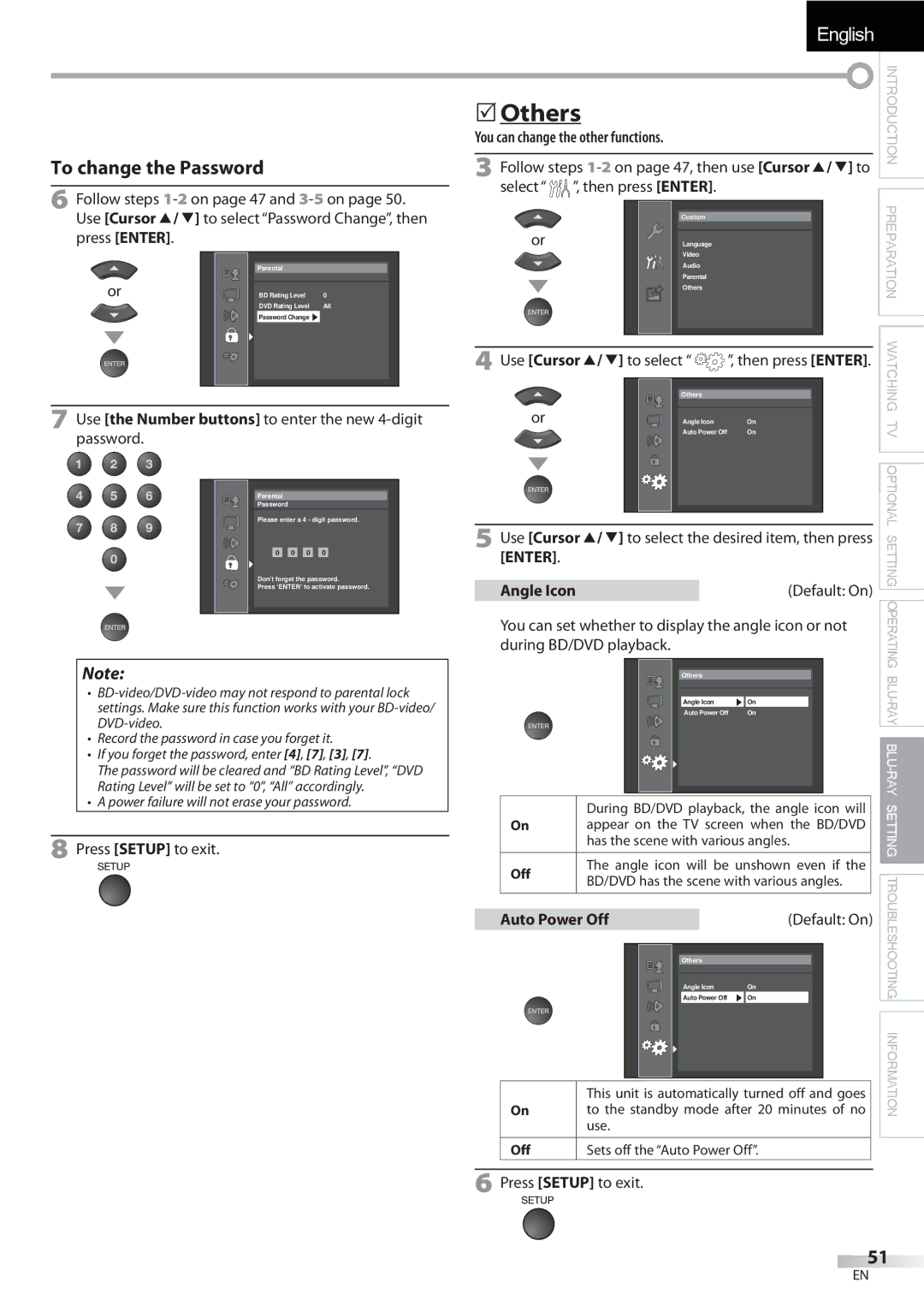 Sylvania LD427SSX owner manual Others, Angle Icon 