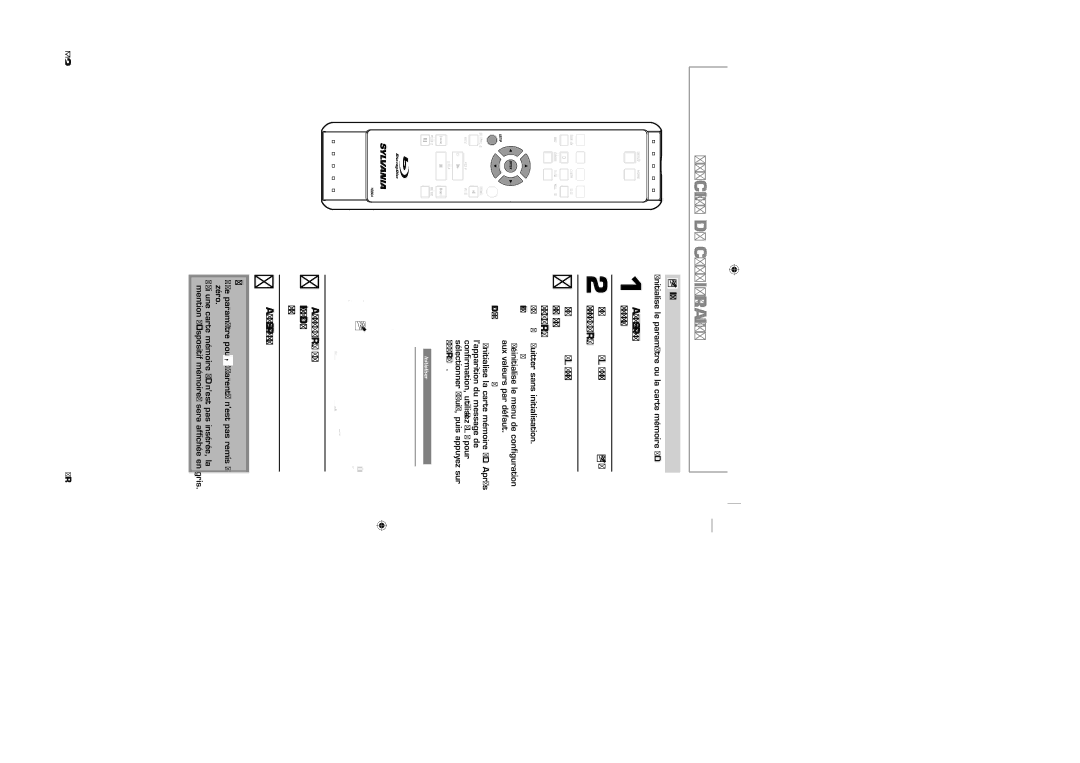 Sylvania NB500SL9 owner manual Sur Enter, Initialiser, Appuyez sur Setup lorsque l’appareil est en mode arrêt, Installation 