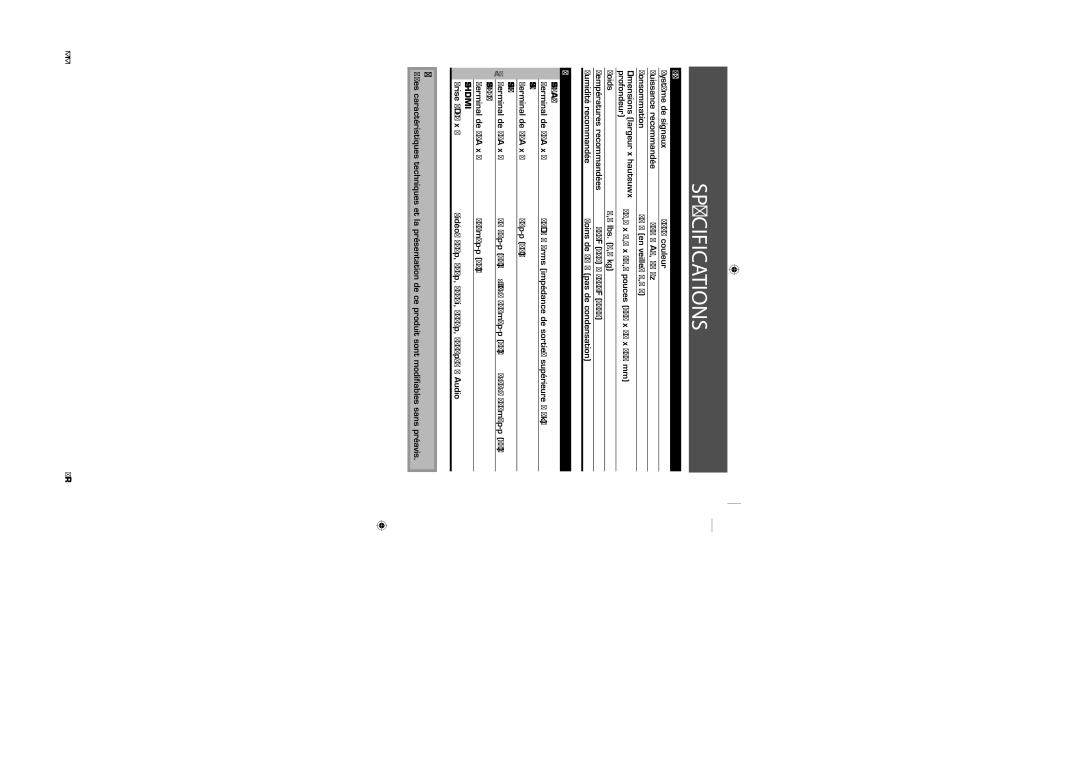 Sylvania NB500SL9 owner manual Spécifications, Général 