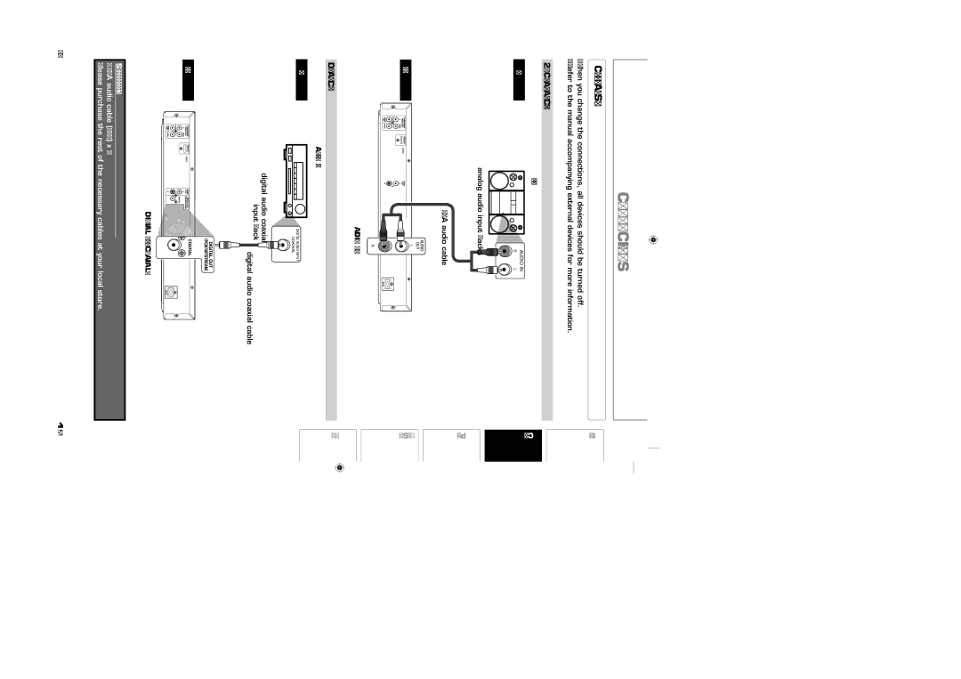 Sylvania NB500SL9 Connection to an Audio System, Channel Analog Audio Connection, Digital Audio Connection, Audio OUT 