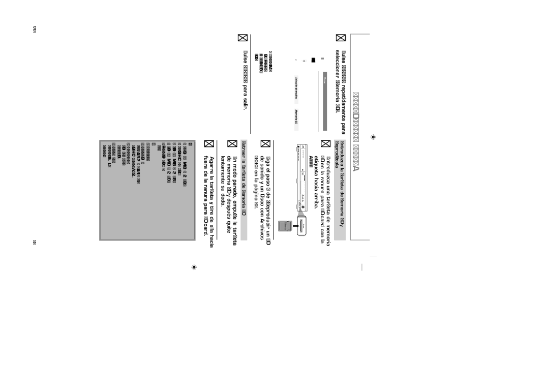 Sylvania NB500SL9 owner manual Pulse Enter repetidamente para seleccionar Memoria SD, Etiqueta hacia arriba 