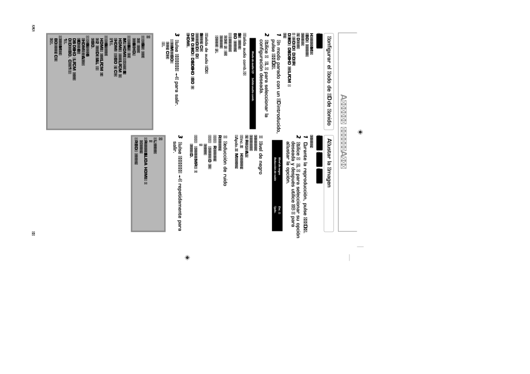 Sylvania NB500SL9 owner manual Ajustes Especiales, Configurar el Modo de BD de Sonido, Ajustar la Imagen 