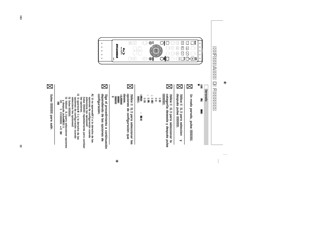 Sylvania NB500SL9 owner manual Configuración DE Funciones, Persnaliz, Idioma Video Audio Paterno Otros 