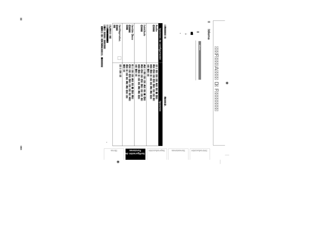 Sylvania NB500SL9 owner manual Idioma, Opciones de configuración, Subtítulo, Menú de Disco, Menú Reproduc 
