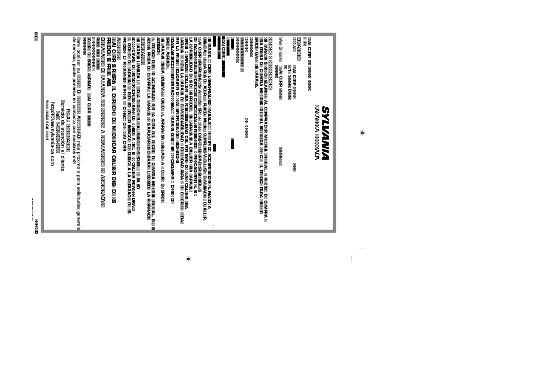 Sylvania NB500SL9 owner manual Servicio de atención al cliente, Tel, Imprimido en China, E5H40UD, 1VMN25714 