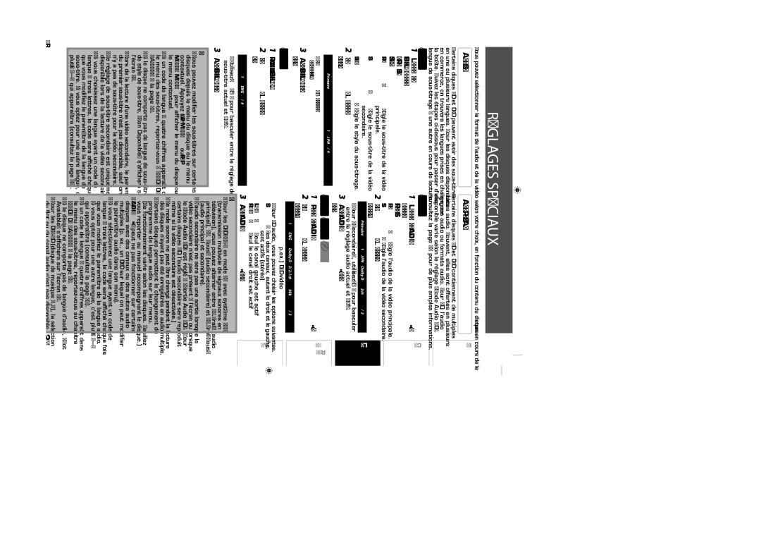 Sylvania NB501SL9 owner manual Réglages Spéciaux, Alternance des Sous-titres 