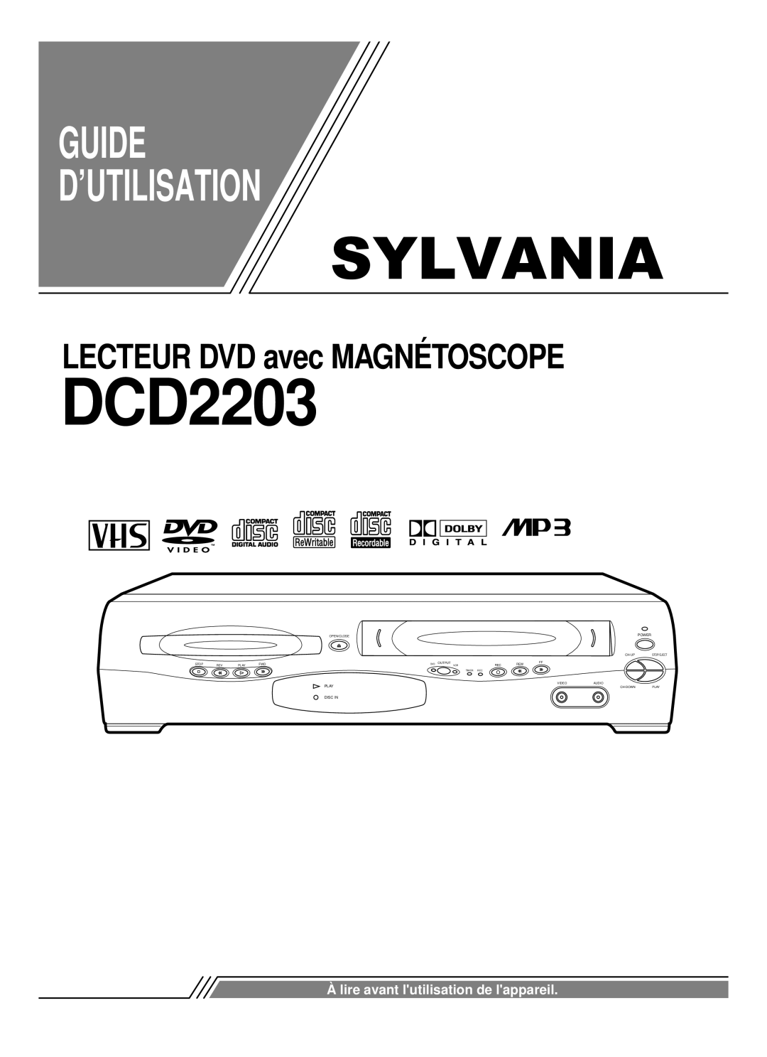 Sylvania RSDCD2203 owner manual 