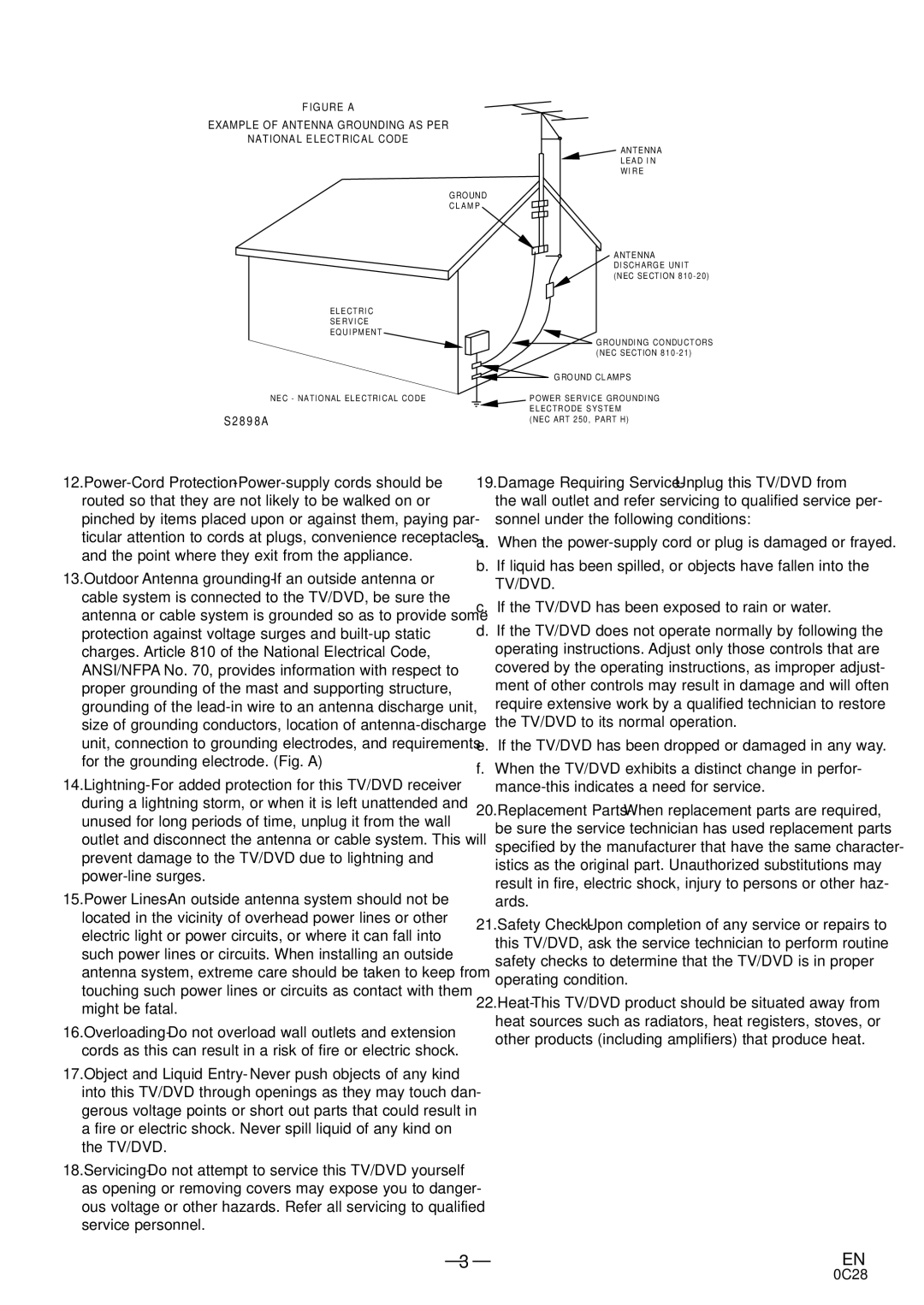 Sylvania RSEC520E owner manual S2 8 9 8 a 