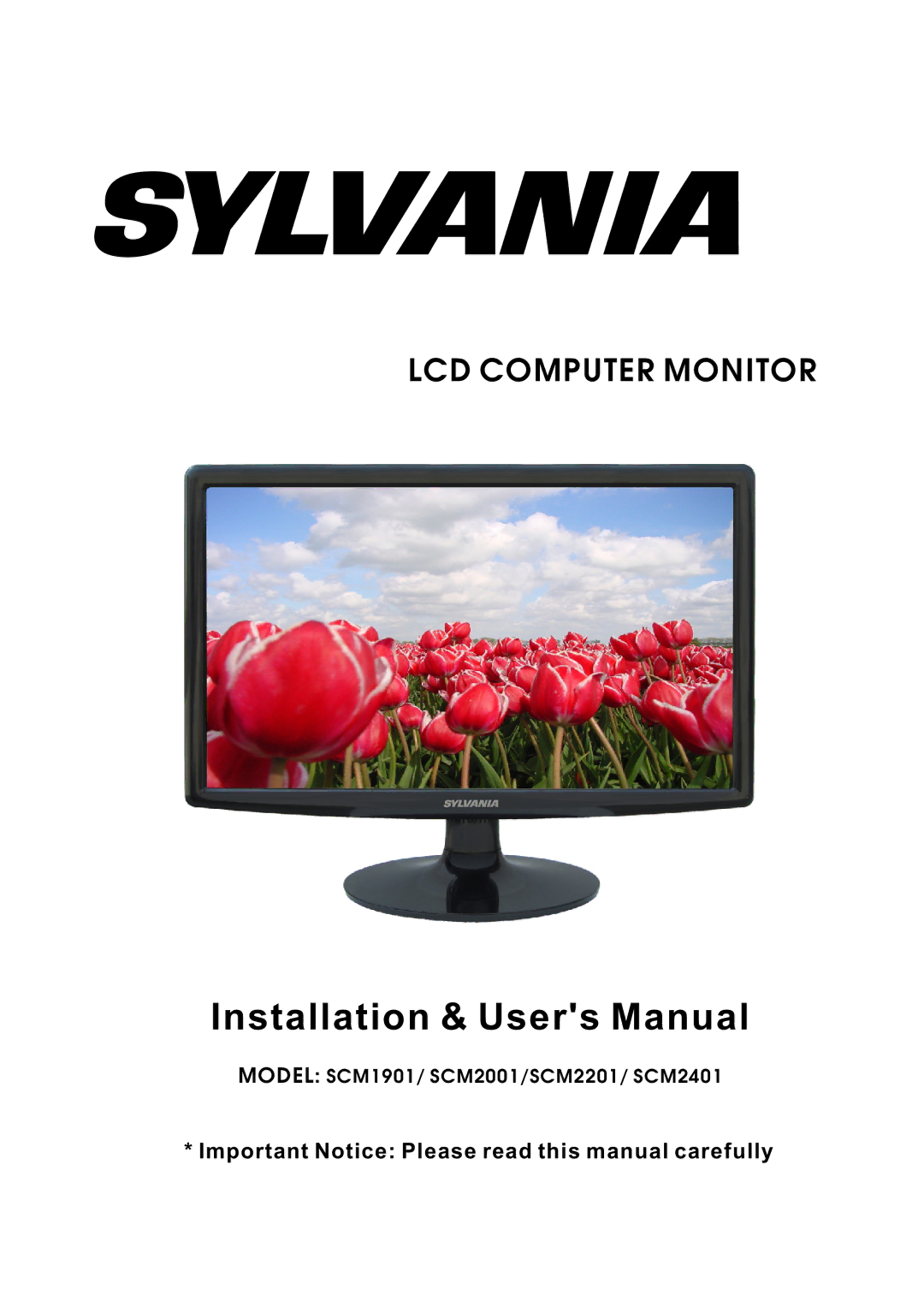 Sylvania SCM2401, SCM2201, SCM1901, SCM2001 user manual LCD Computer Monitor 