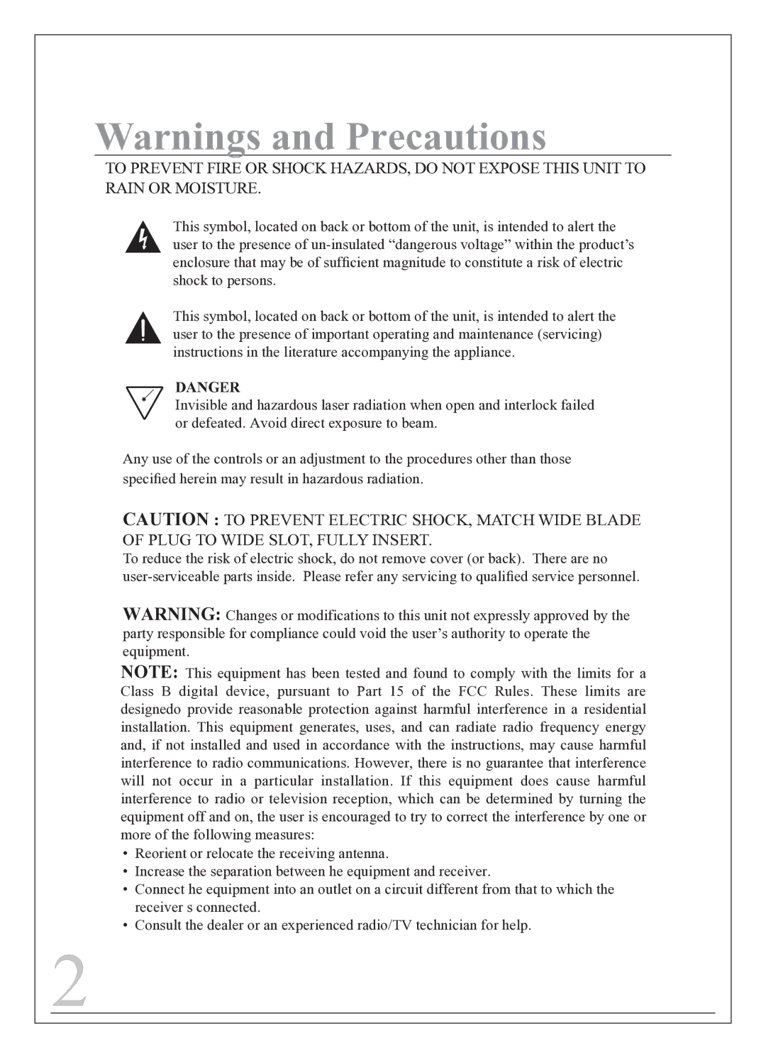 Sylvania SCR4947 owner manual 