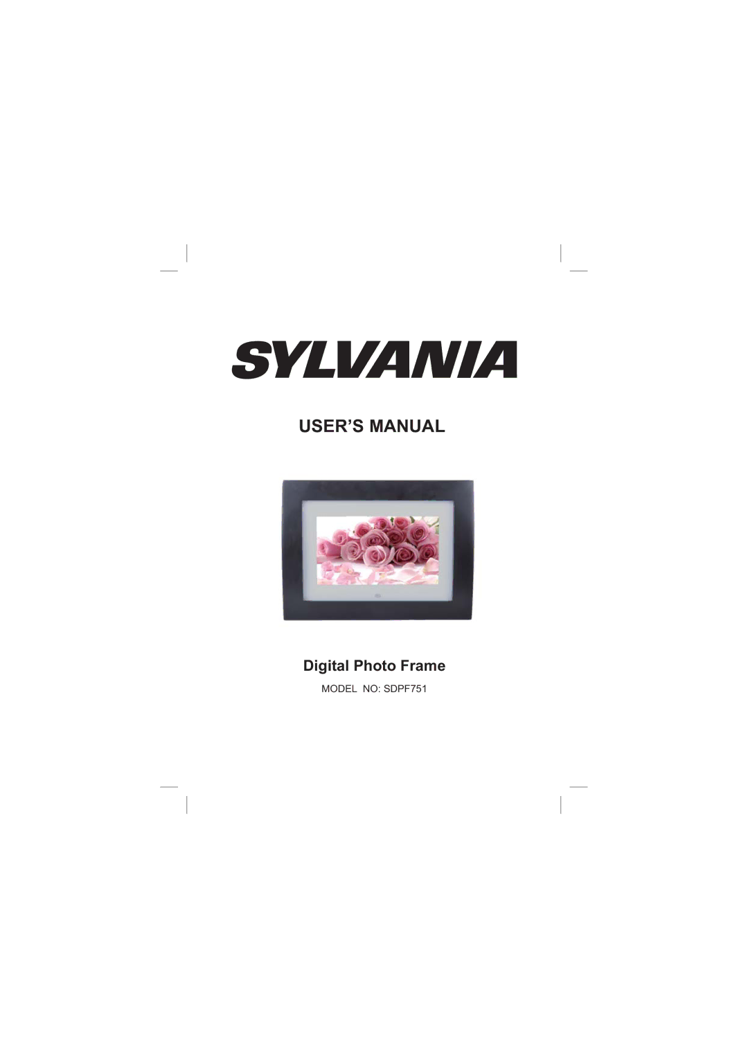 Sylvania SDPF751 user manual USER’S Manual 