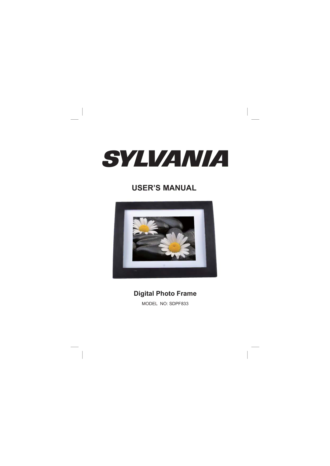 Sylvania SDPF833 user manual USER’S Manual 