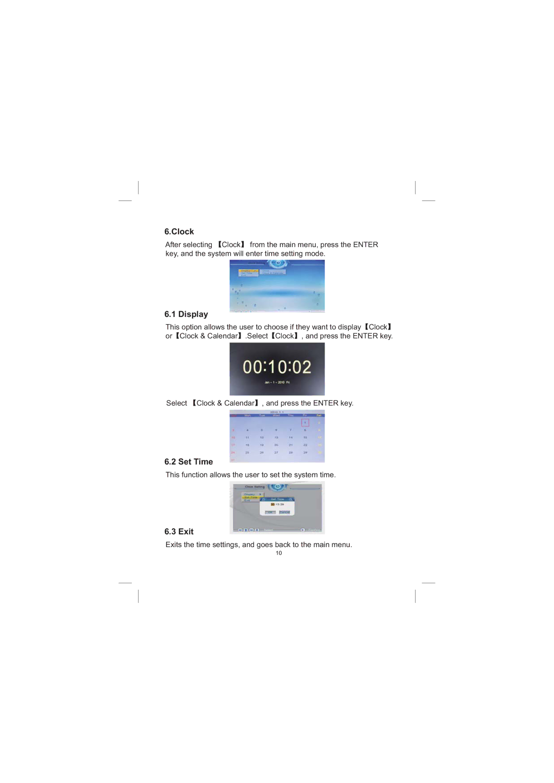 Sylvania SDPF833 user manual Set Time 