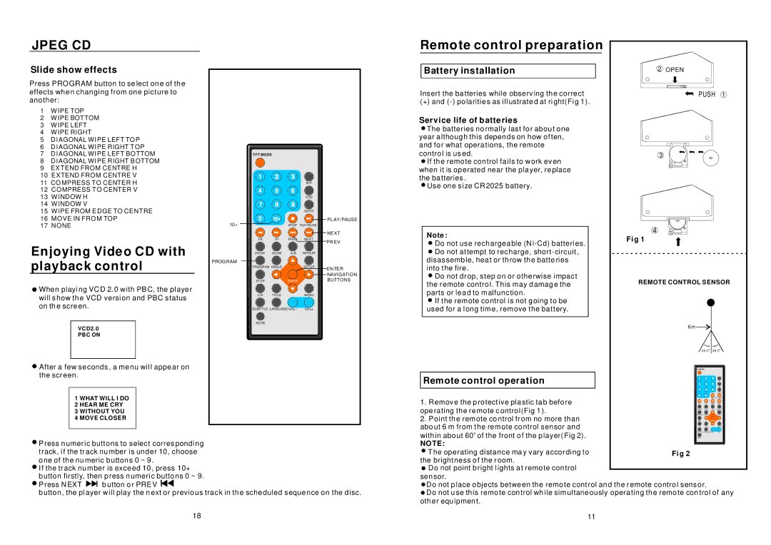 Sylvania SDVD7045 user manual Remote control preparation, Enjoying Video CD with, Playback control 