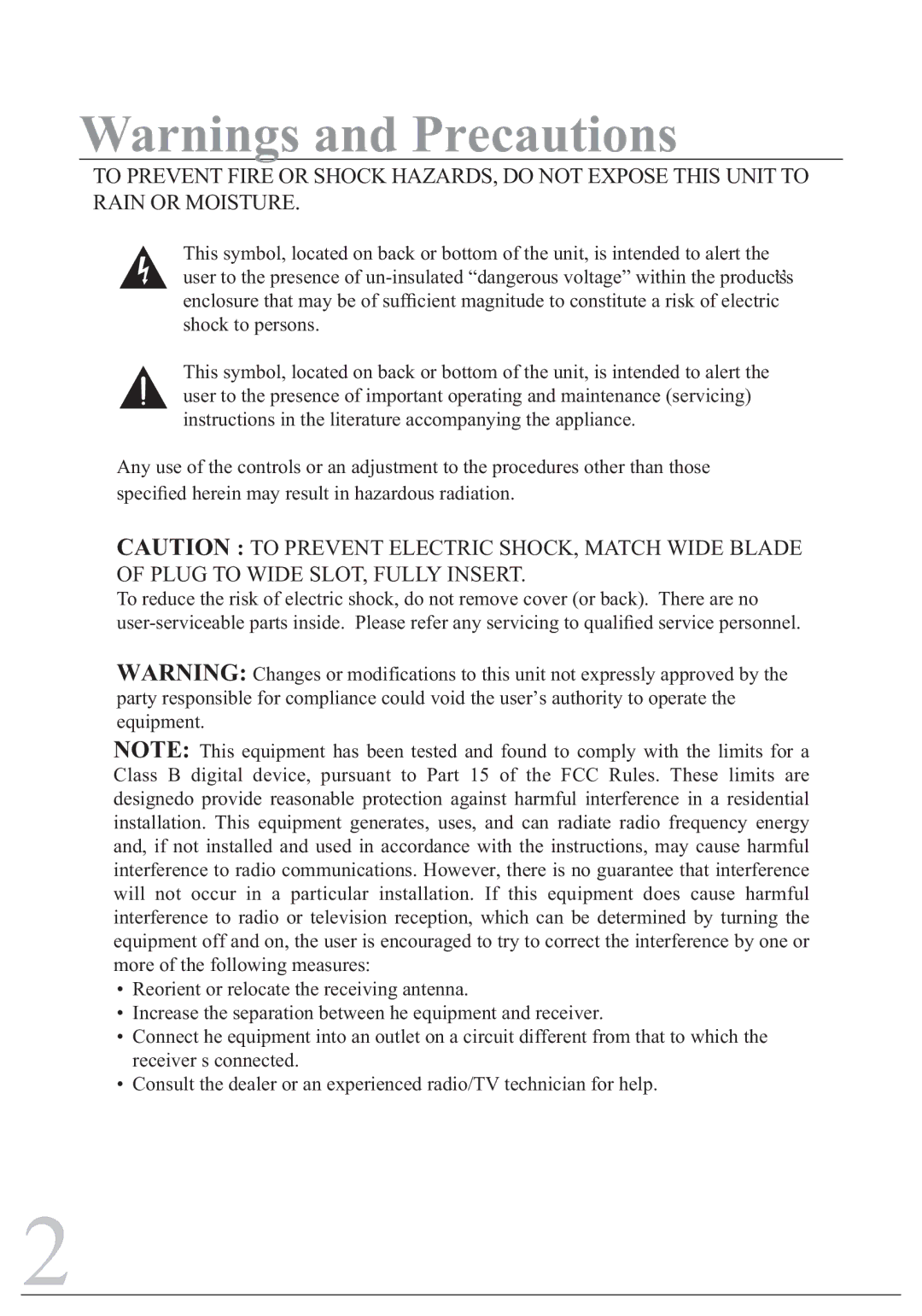 Sylvania SIP1527 instruction manual 