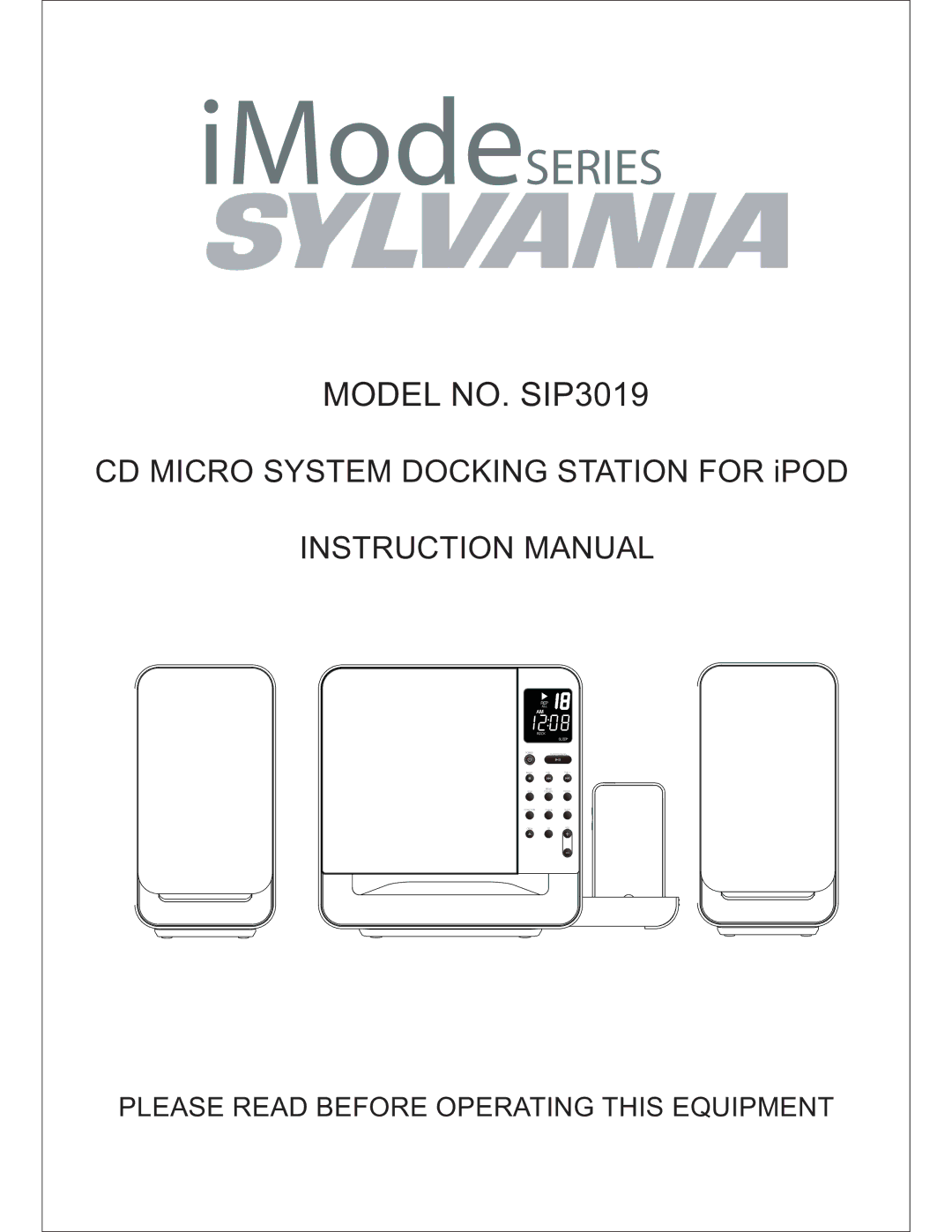 Sylvania SIP3019 instruction manual IModeSERIES 