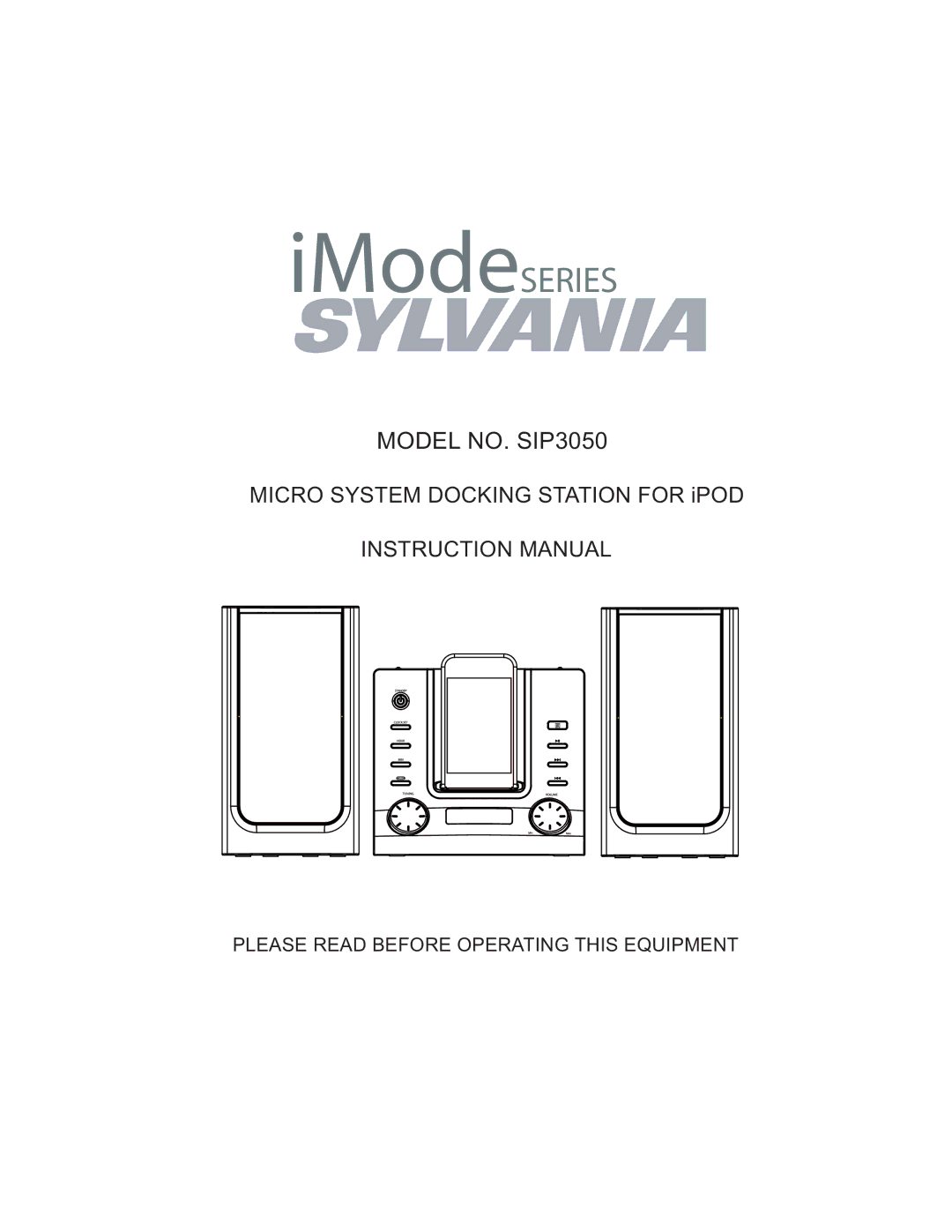 Sylvania SIP3050 instruction manual IModeSERIES 