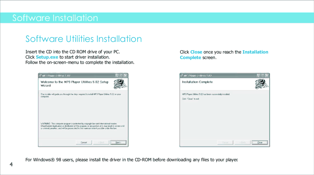 Sylvania SMPK2242 manual Software Installation 