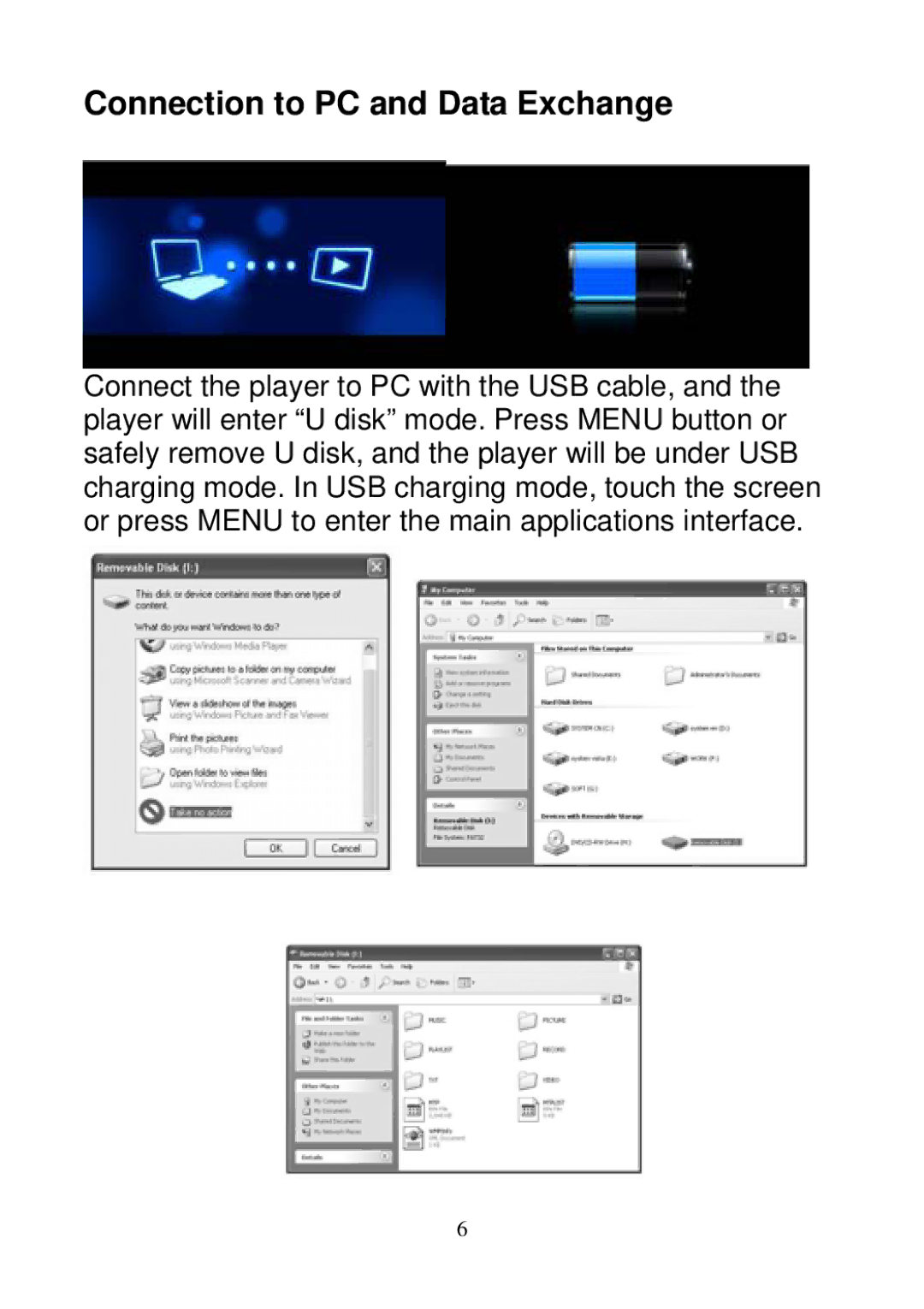 Sylvania SMPK3604 user manual Connection to PC and Data Exchange 