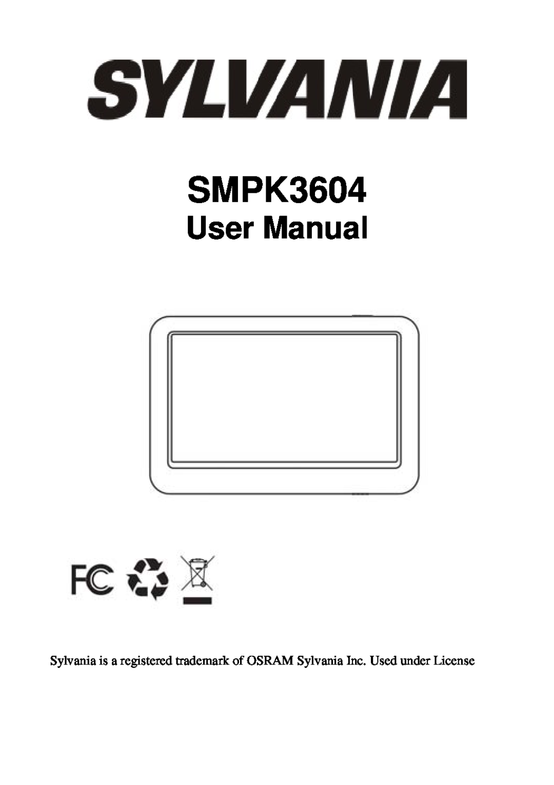 Sylvania SMPK3604 user manual 