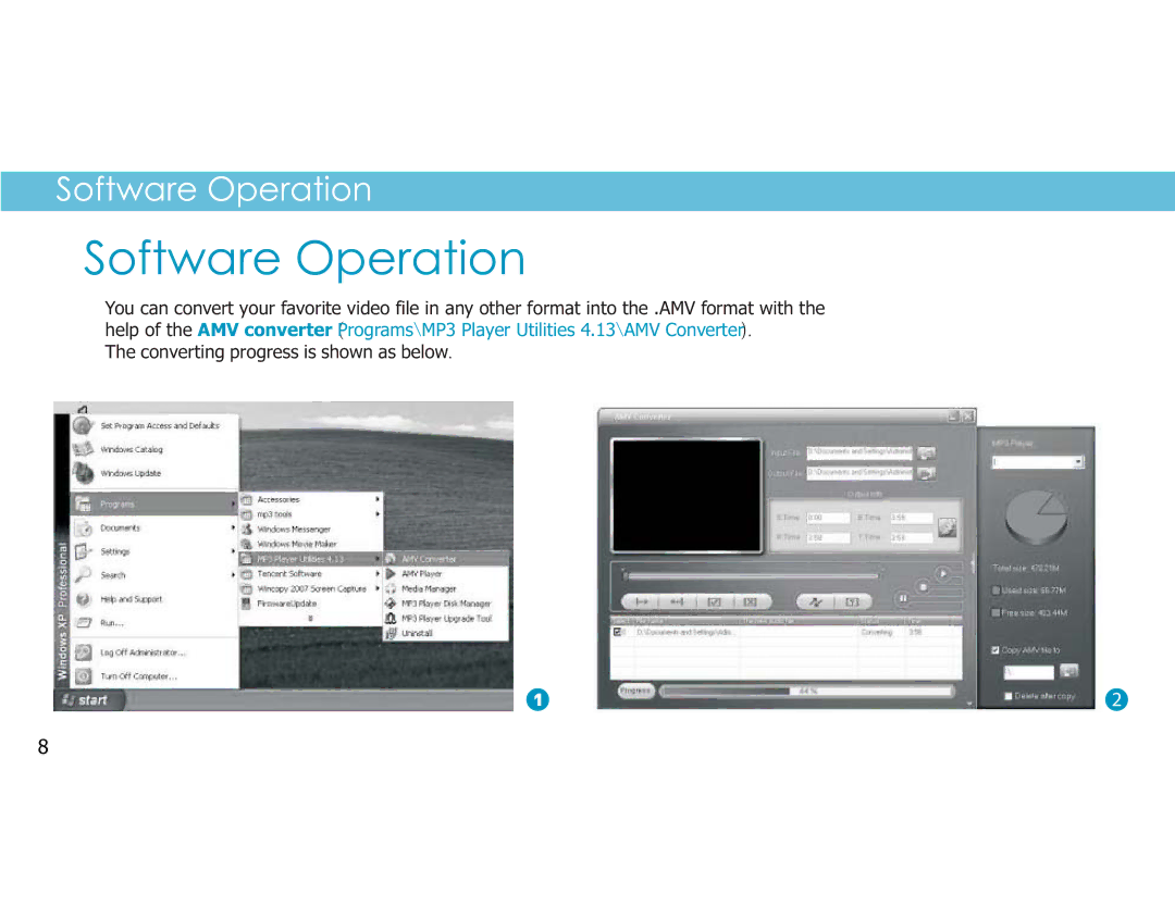 Sylvania SMPK4049 manual Software Operation 