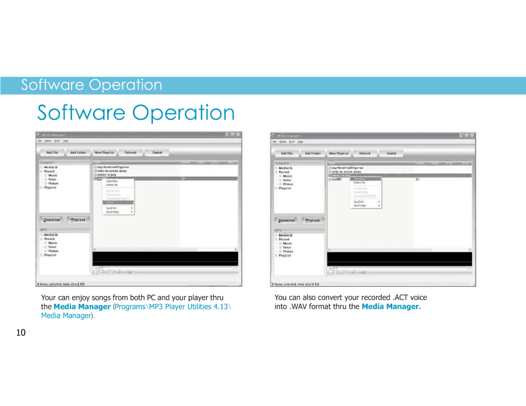 Sylvania SMPK4049 manual Software Operation 