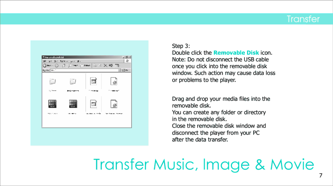 Sylvania SMPK4083 manual Transfer Music, lmage & Movie 