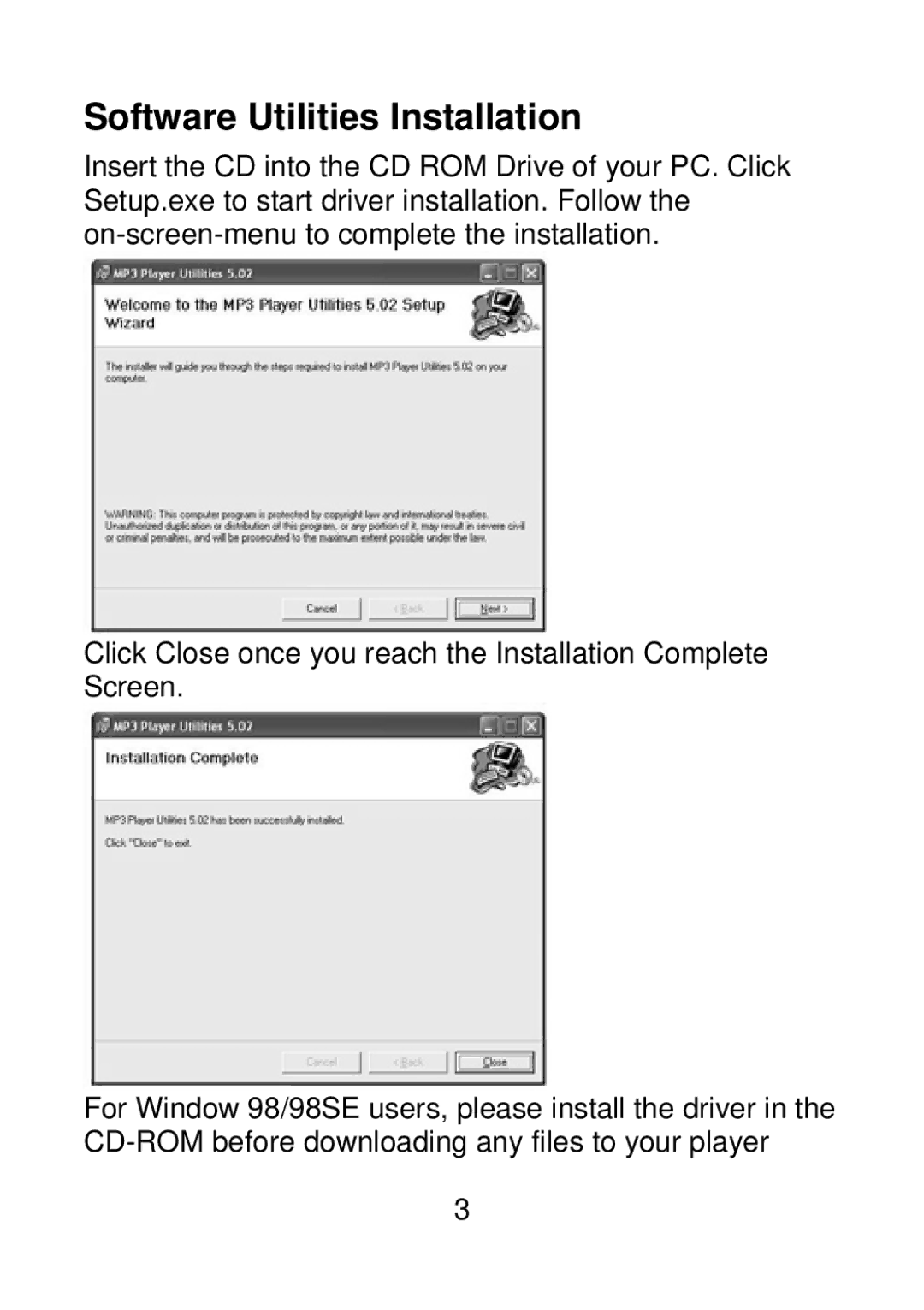 Sylvania SMPK4099 user manual Software Utilities Installation 