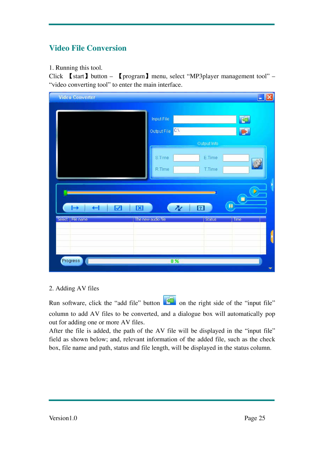 Sylvania SMPK7904 user manual Video File Conversion 