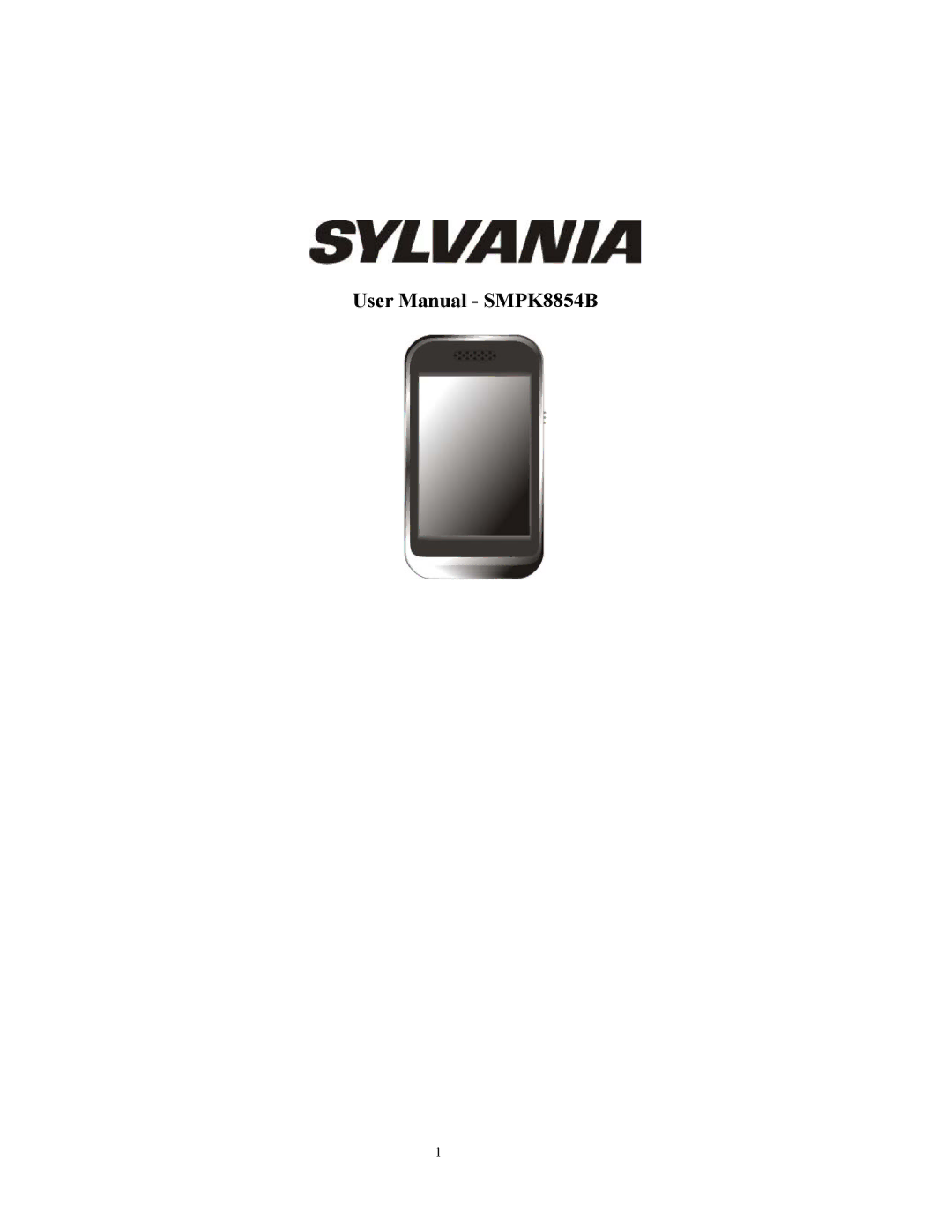 Sylvania SMPK8854B user manual 