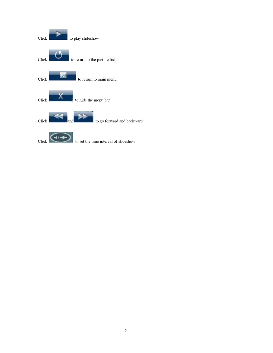 Sylvania SMPK8854B user manual Click To set the time interval of slideshow 