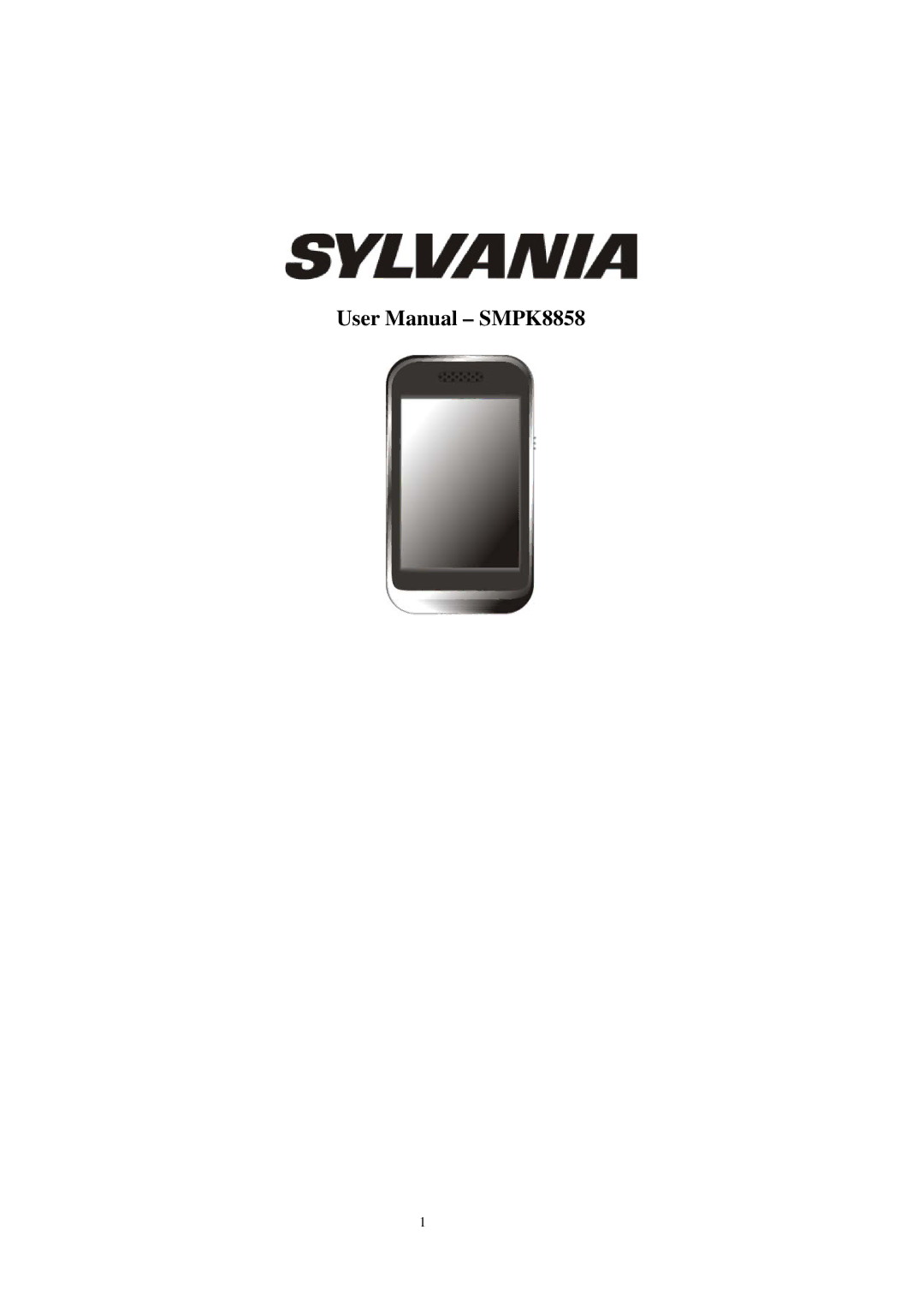 Sylvania SMPK8858 user manual 