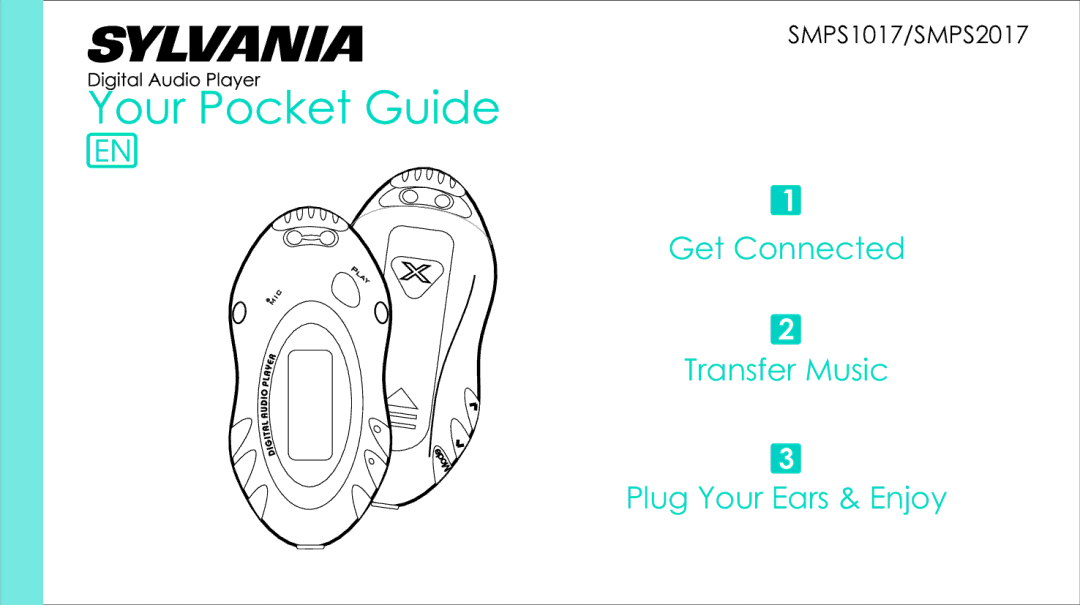 Sylvania SMPS1017 manual Get Connected Transfer Music Plug Your Ears & Enjoy 