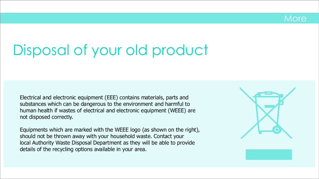 Sylvania SMPS1017 manual Disposal of your old product 