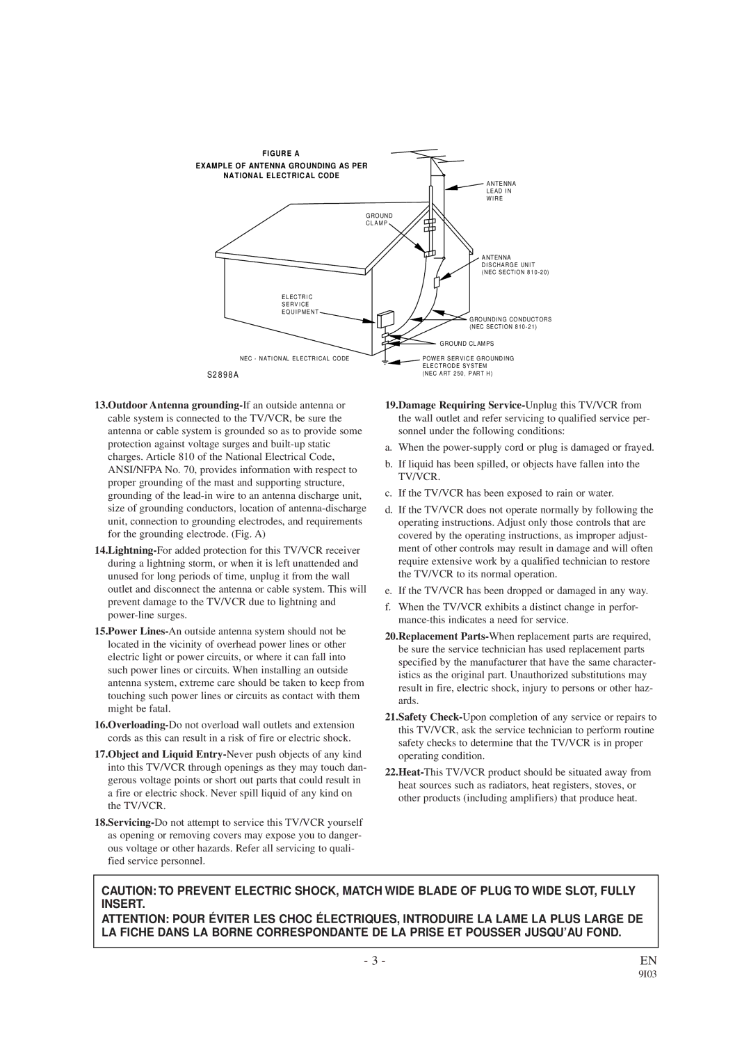 Sylvania SRC2213E owner manual S2 8 9 8 a 