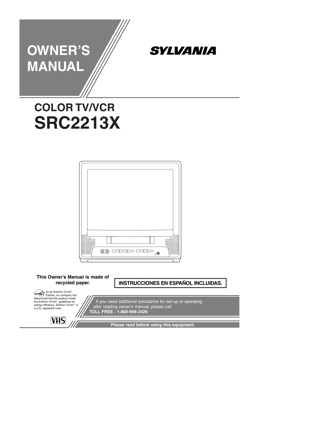 Sylvania SRC2213X owner manual 