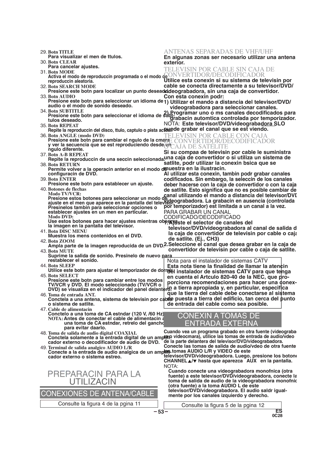 Sylvania SRCD223B, SRCD227B owner manual Preparación Para LA, Utilización 