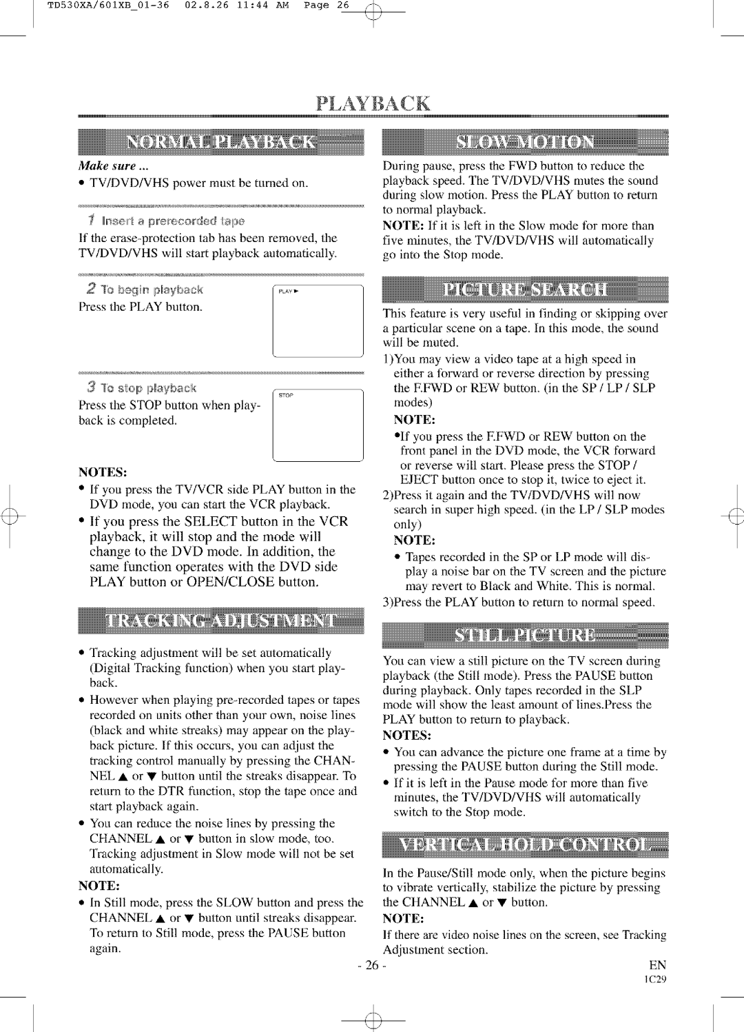 Sylvania SRCD227, SRCD223 owner manual Ihrse,la p,erecorded ape 