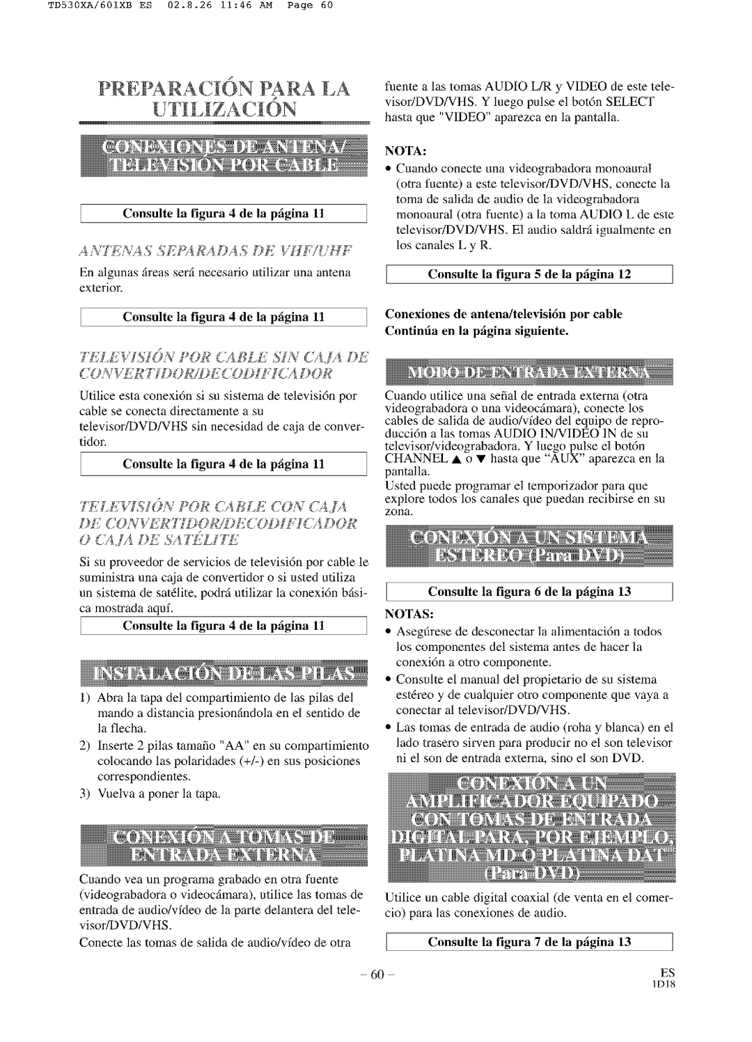 Sylvania SRCD227, SRCD223 Preparacion Para LA, TELEVLSfON POf Cabll ,fIN AJA E, ONkR?H,, ORIkO, H ZA or, CA.IA DE Si 