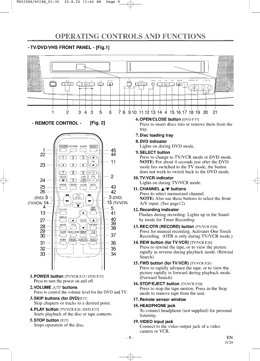 Sylvania SRCD223, SRCD227 owner manual ERA ING Controi S and Functions, 343 910 11121314 1516171819, DVD3 