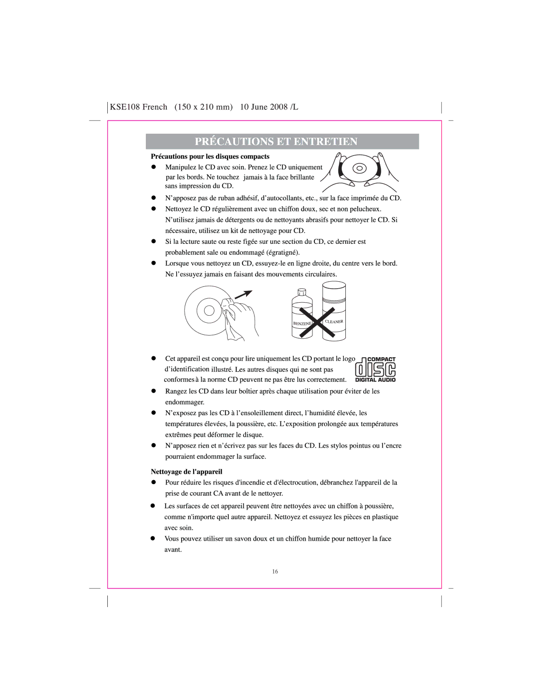 Sylvania SRCD237 manual 